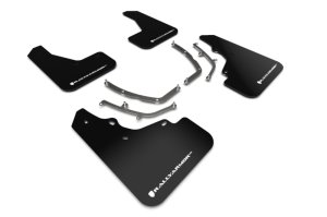 Mazda Mazda3 Hatchback Mud Flap Kit - Rally Armor - UR Black with White Logo - Black - `19-`25